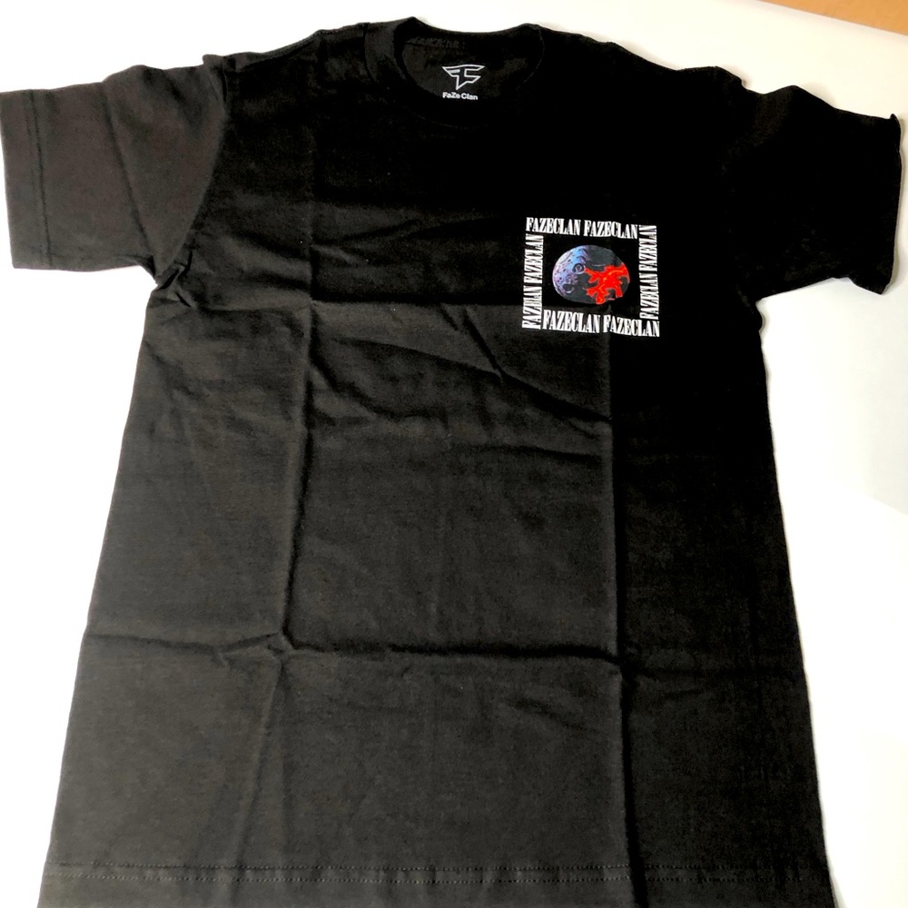 Faze Clan Men Black Sz Small 2 Sided T-Shirt Top